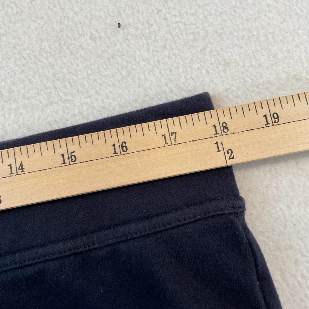 Lands End Starfish Straight Leg Knit Pants Navy Blue Petite Large L/P Pocket